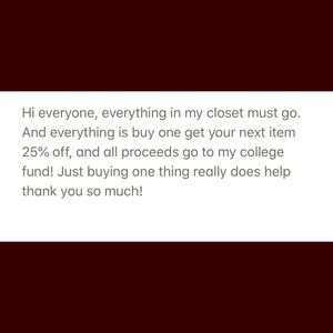 All proceeds lead to my college fund